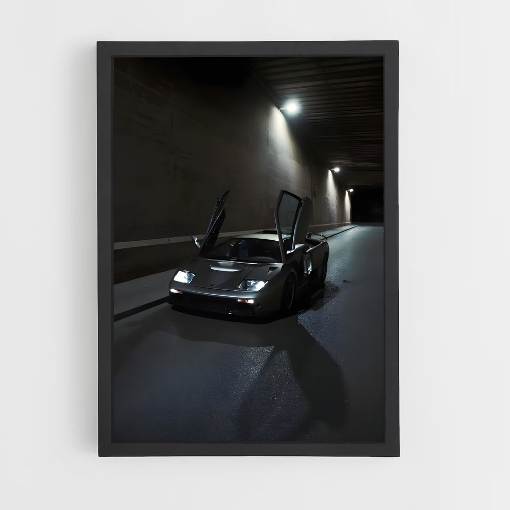 Poster Black Lamborghini (vue 2)